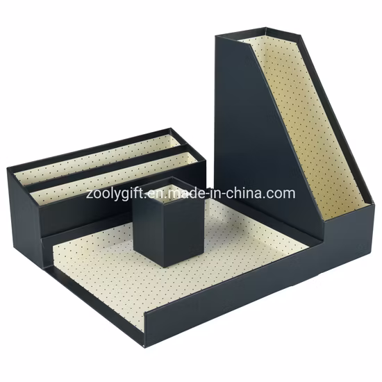 Desktop Stationery Organizer Office Desktop Accessories with Pen Holder File Holder Magazine Holder Memo Holder Office Supply Desk Organizer Stationery Set