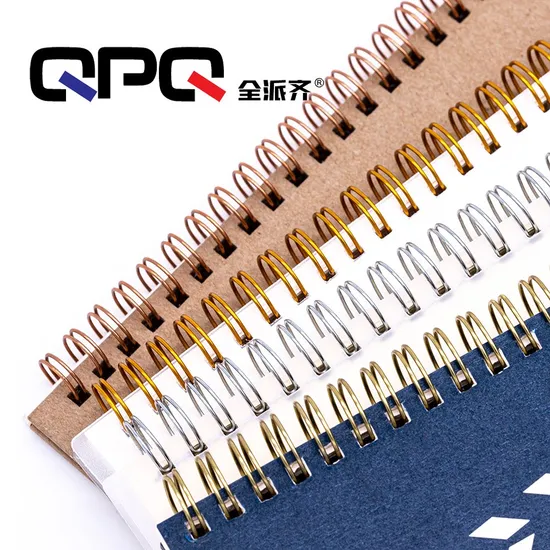 Hardcover A5 PU Leather Dairy 80 Sheets Spiral Notebook Double Wire